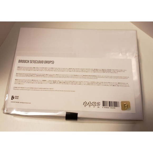 BTS V KIM TAEHYUNG BROOCH CLOUD DROPS ARTIST MADE COLLECTION K-POP- SEALED- NEW - Picture 10 of 12